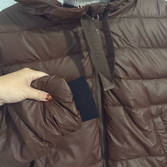 NWT-HUNTER- admiral coffee puffer jacket- coffee/ brown color-Women's size Small - Picture 8 of 16
